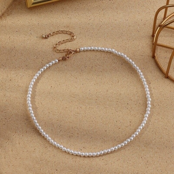 Colier de perle de dama D394 4 mm