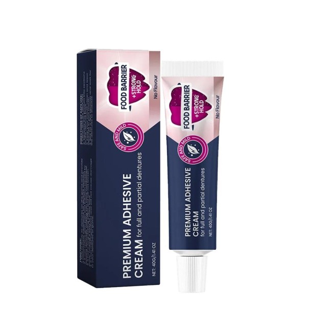 Colla per denti artificiali 40 g Colla fissante forte per protesi dentarie Fissaggio rapido Denti artificiali Sicura per la bocca Effetto duraturo 1