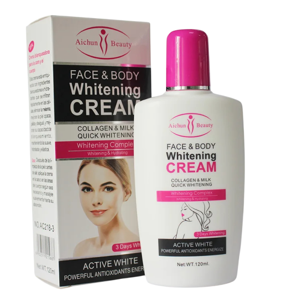 Collageen Verlichtende Lichaamscrème 120ml Verhelderende hydraterende melk voor een lichte huid Voedende witmakende crème met collageen voor een egale 1
