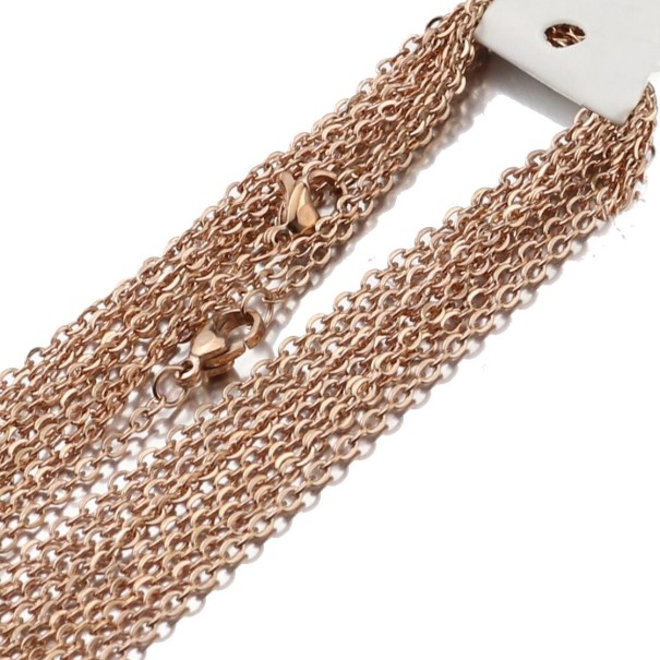 Collana 10 pezzi rosa antico