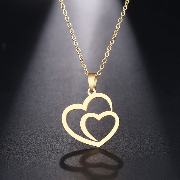 Collana da donna a forma di cuore D196 oro