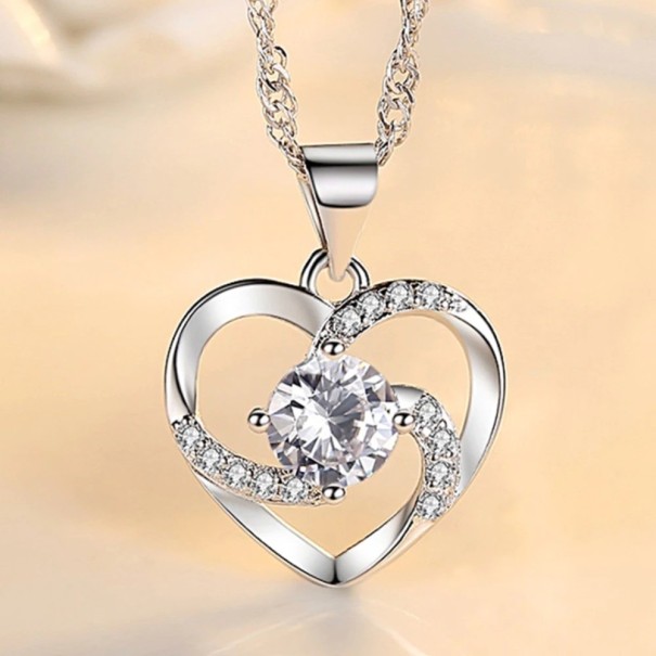 Collana da Donna con Cuore D410 bianco