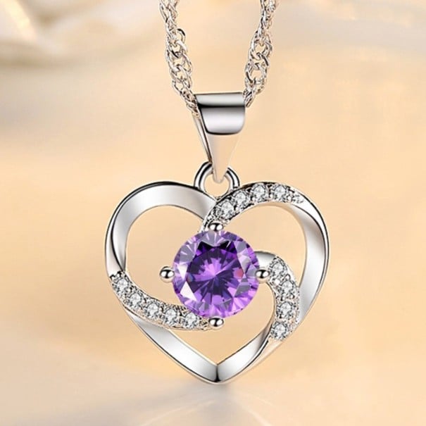 Collana da Donna con Cuore D410 viola