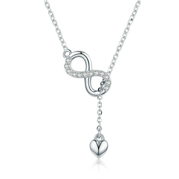 Collana da donna con cuore e infinito 1