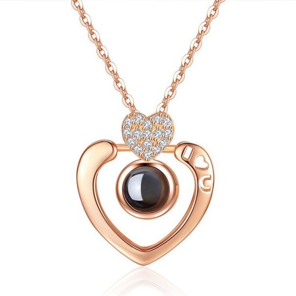 Collana da donna con cuori G656 oro