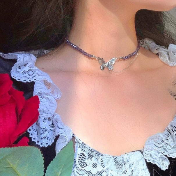 Collana da donna con farfalla D57 1