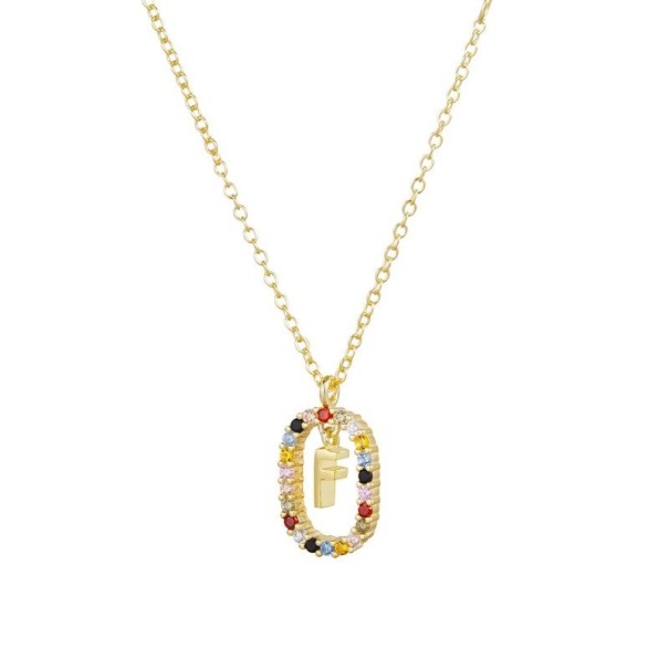 Collana da donna con lettera dell'alfabeto D697 F