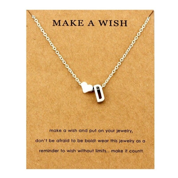 Collana da donna con lettera e cuore D