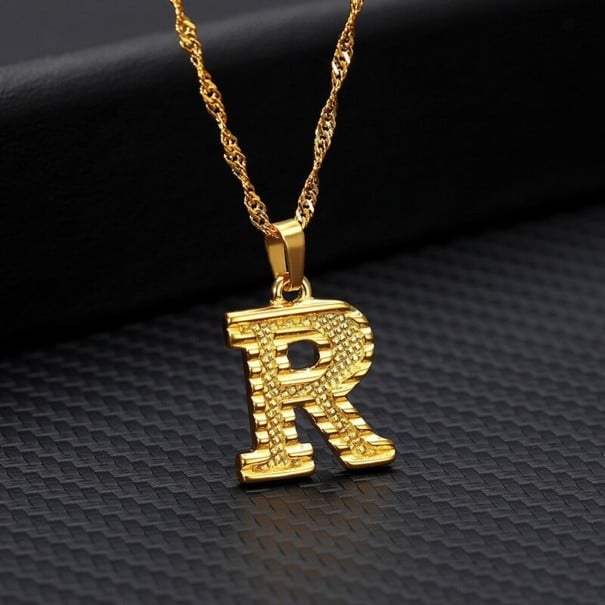 Collana da donna con lettera R