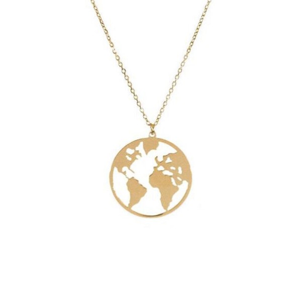 Collana da donna con mappamondo G479 oro