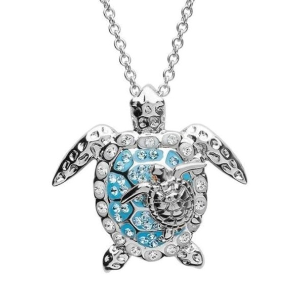 Collana da donna con tartaruga D298 argento