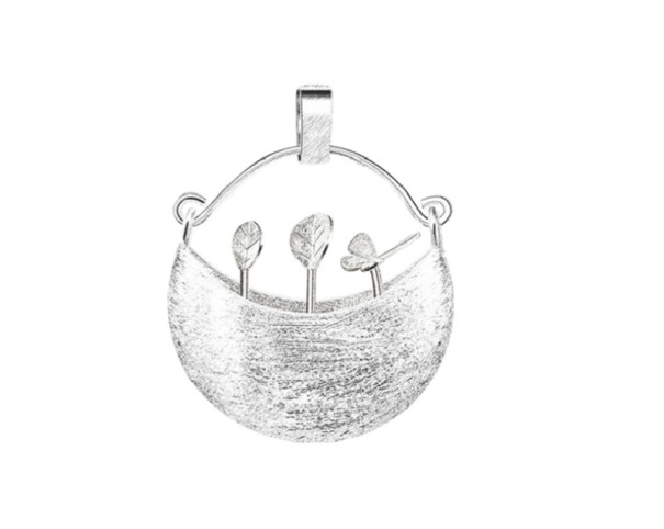 Collana da donna con vaso argento