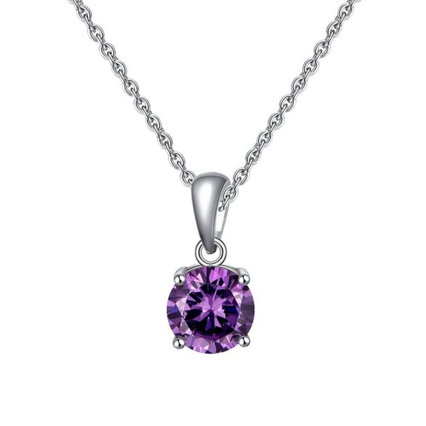 Collana da donna con zircone G567 viola scuro