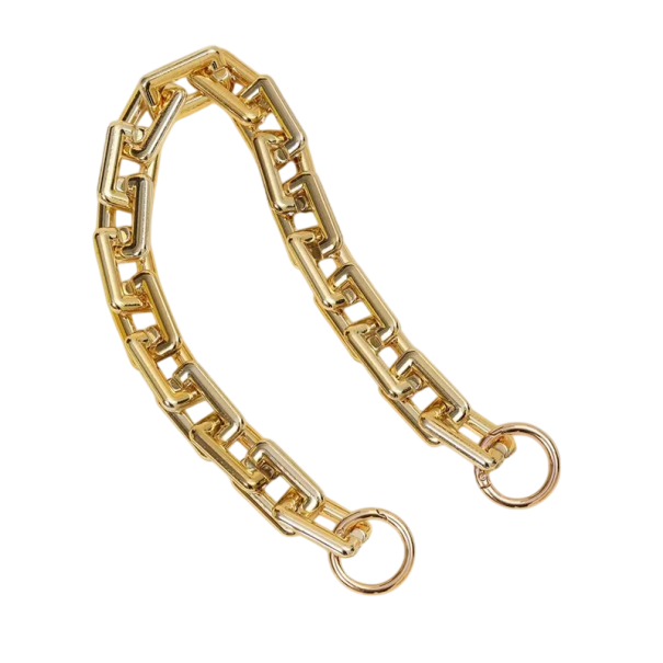 Collana dorata per borsa 40 cm Ampio cinturino di ricambio per borsa in catena di plastica ABS Accessorio elegante per borse e pochette 1