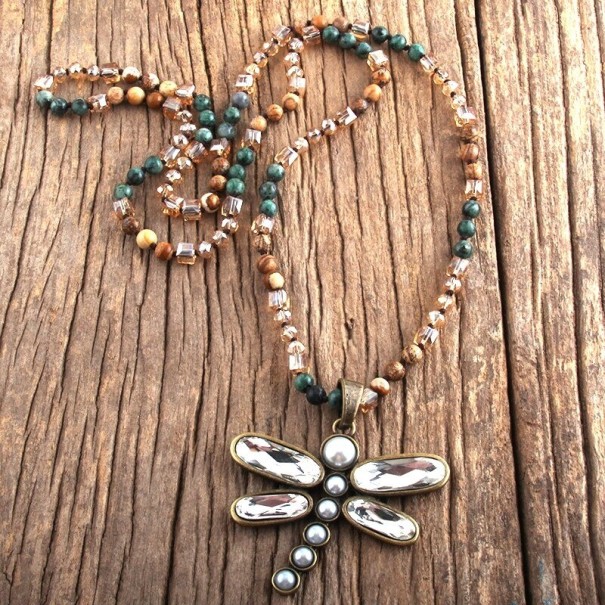 Collana lunga da donna con libellula 7