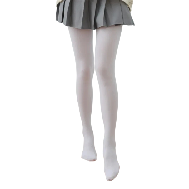 Collant alti da donna in nylon 120D Opachi caldi elasticizzati per l'inverno Moda per l'autunno e l'inverno bianco