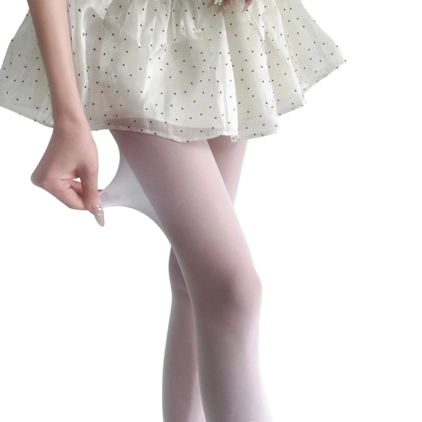 Collants en nylon transparents ultrafins pour femmes Collants élastiques fins Collants invisibles pour un usage quotidien blanc