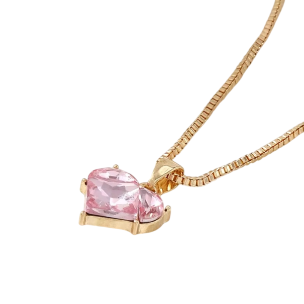 Collar amoroso en forma de corazón de acero inoxidable y aleación de zinc Joya elegante para fiestas Y2K para mujeres Accesorio de moda exclusivo 1