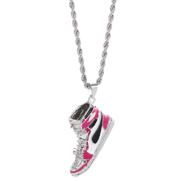 Collar con colgante de zapato rosa