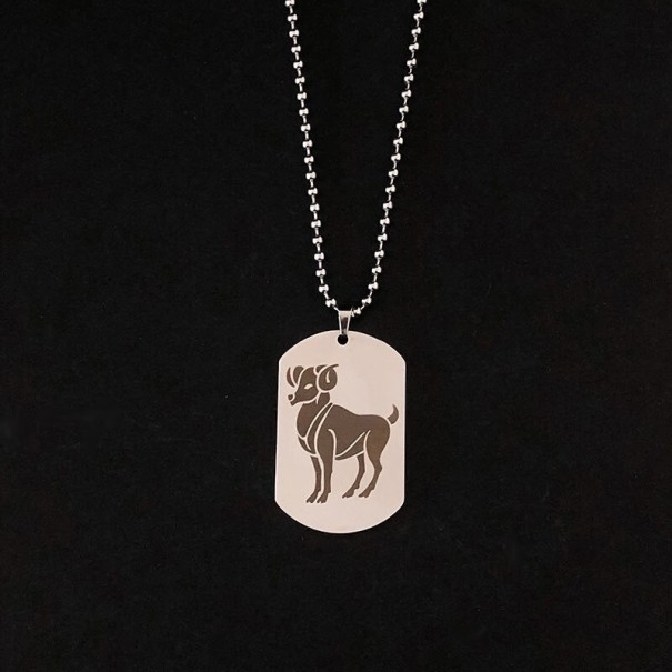 Collar con el signo del zodiaco D123 negro 2
