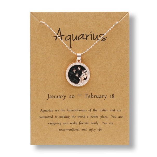 Collar con el signo del zodiaco D131 negro 1