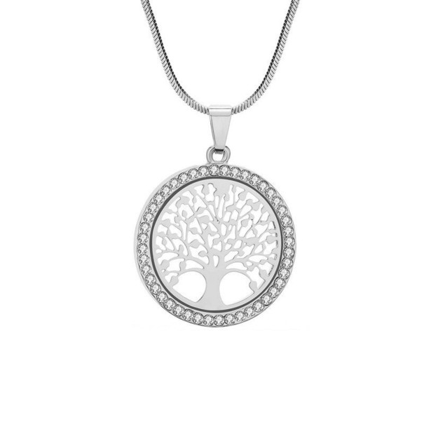 Collar de árbol para mujer G744 plateado