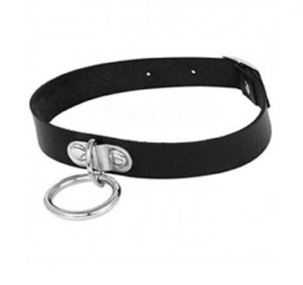 Collar de banda para mujer con círculo negro