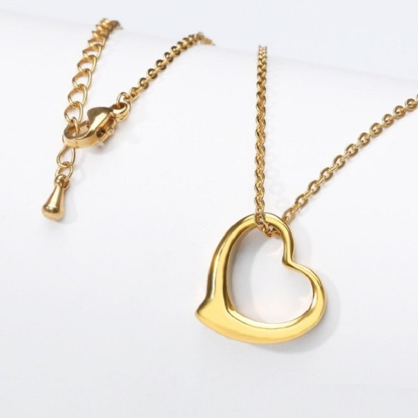 Collar de corazón para mujer M91 dorado