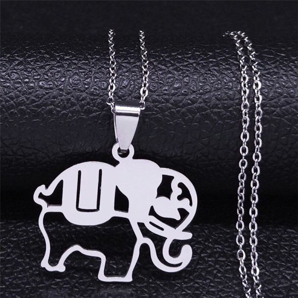 Collar de elefante para mujer D284 plateado