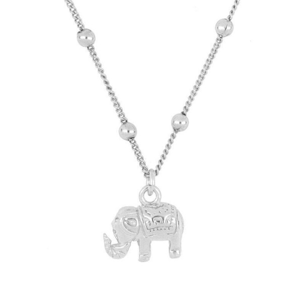 Collar de elefante para mujer plateado