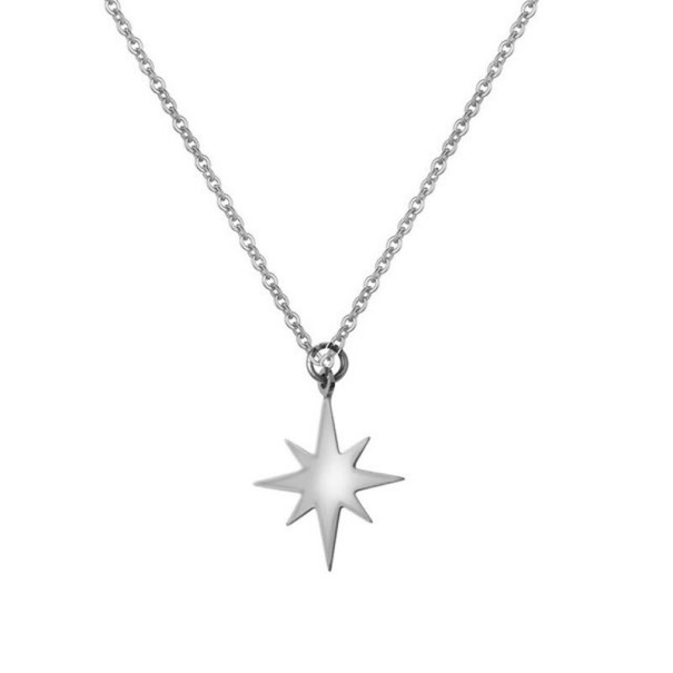 Collar de estrella para mujer D241 plateado