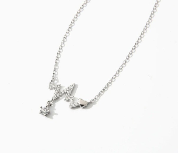 Collar de latidos del corazón para mujer D488 1
