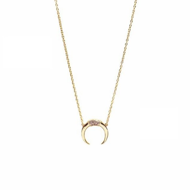 Collar de media luna para mujer dorado