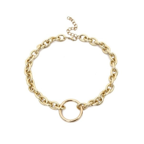 Collar de mujer con anillo D62 dorado