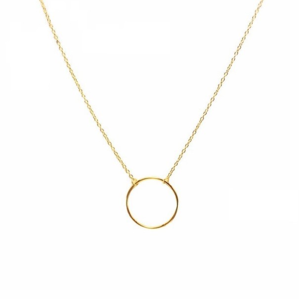Collar de mujer con anillo M7 dorado
