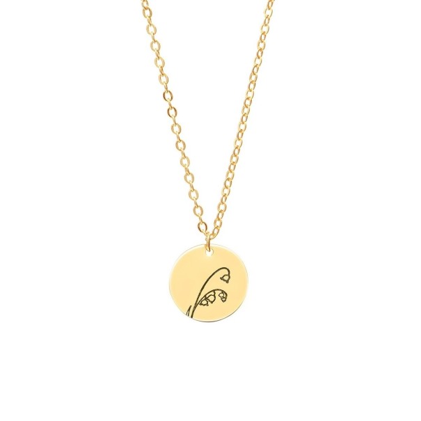 Collar de mujer con colgante D167 dorado 9