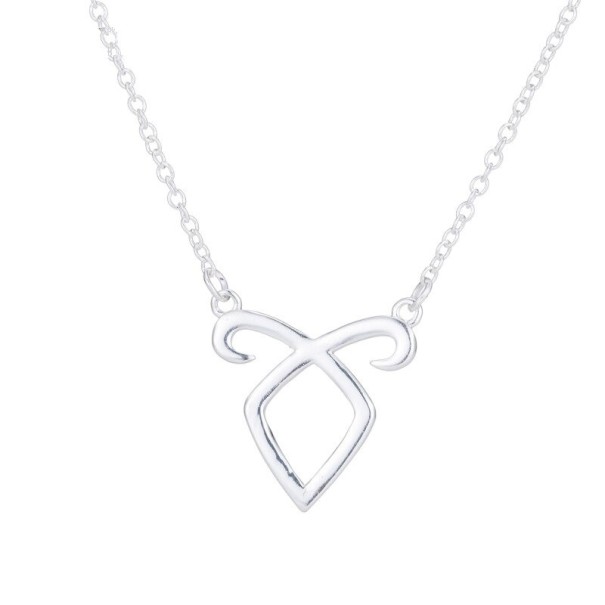 Collar de mujer con colgante D242 plateado 2