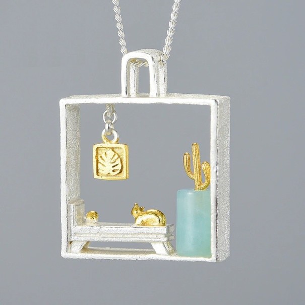 Collar de mujer con colgante D575 1
