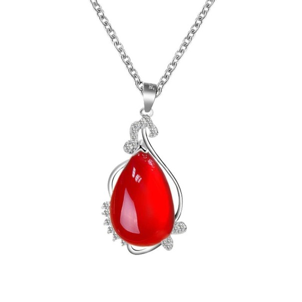 Collar de mujer con colgante D780 rojo