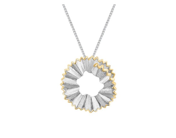 Collar de mujer con corte de lápiz plateado