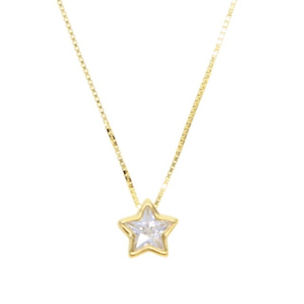 Collar de mujer con estrella dorado