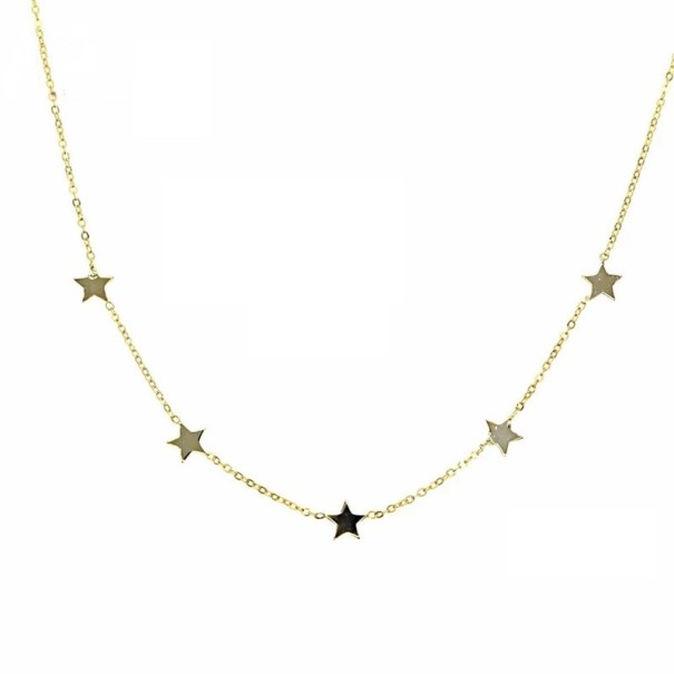 Collar de mujer con estrellas M21 dorado