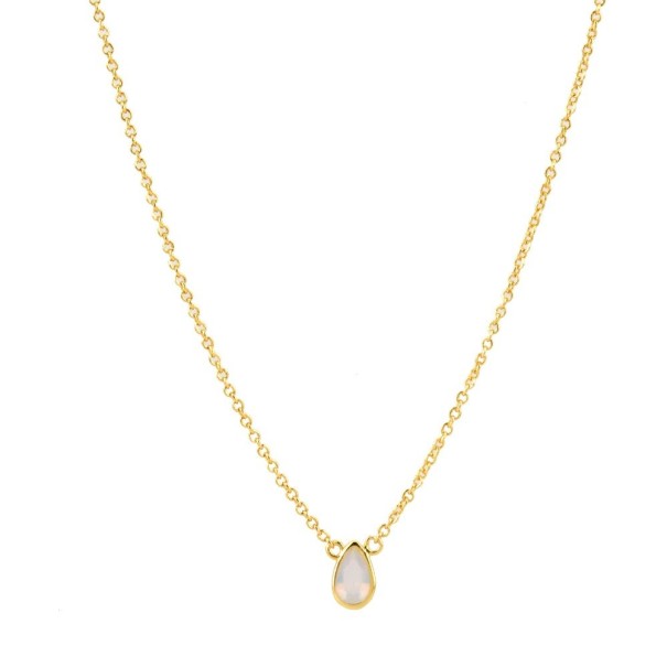 Collar de mujer con gota beige