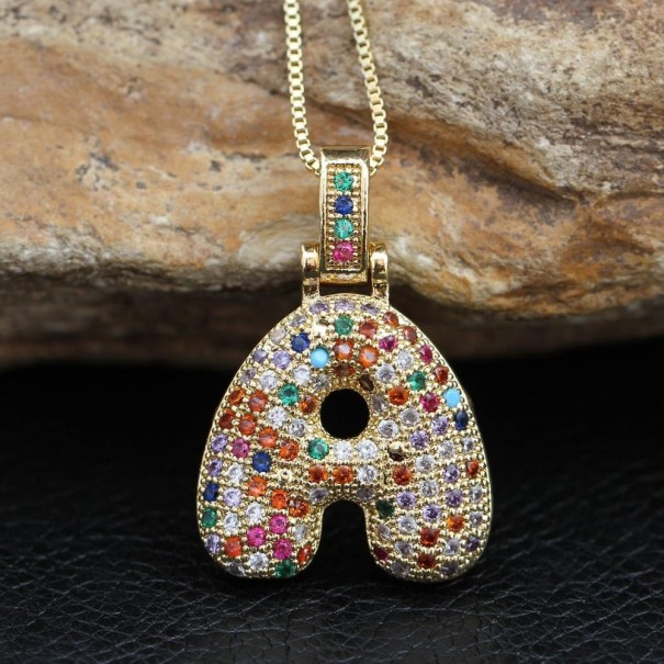 Collar de mujer con letra del alfabeto D352 A