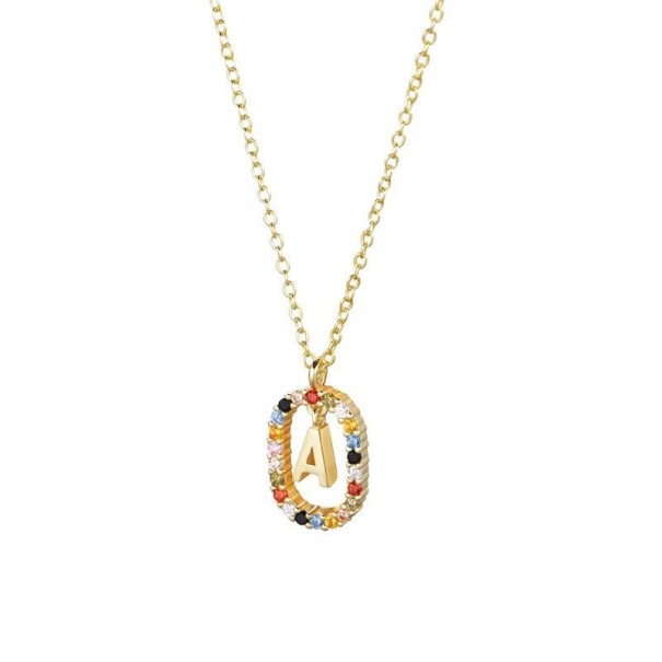 Collar de mujer con letra del alfabeto D697 A
