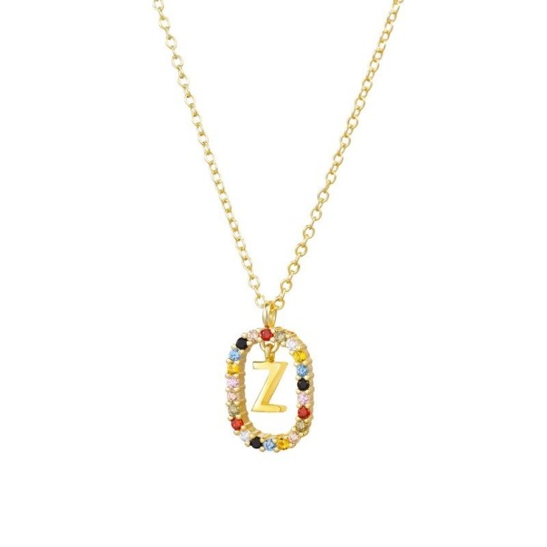 Collar de mujer con letra del alfabeto D697 Z