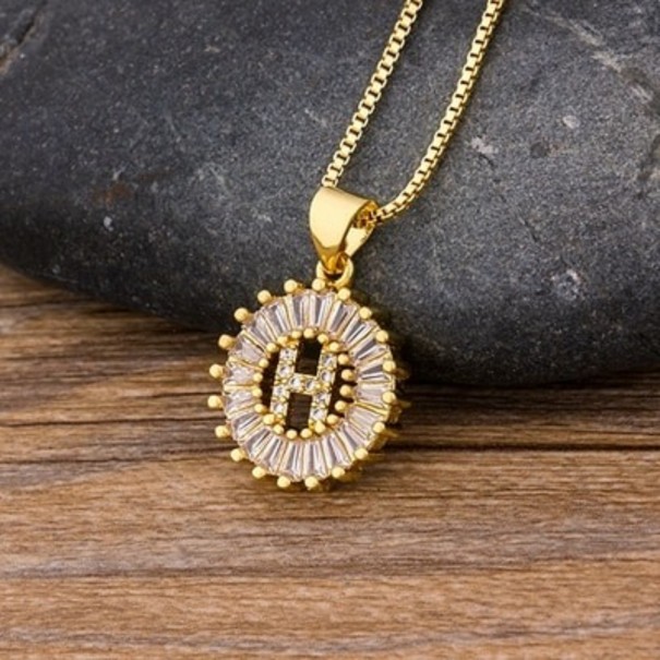 Collar de mujer con letras del alfabeto G756 H