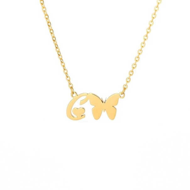 Collar de mujer con letras y mariposas C