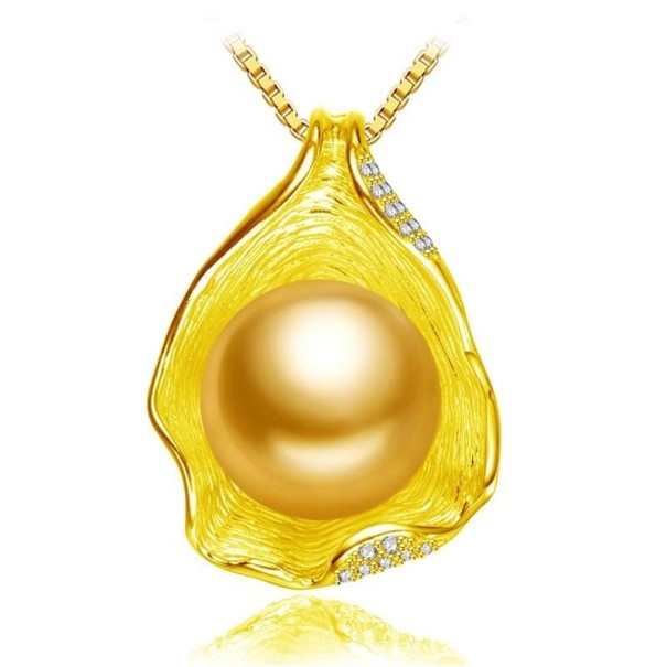 Collar de mujer con perla N3 dorado 5