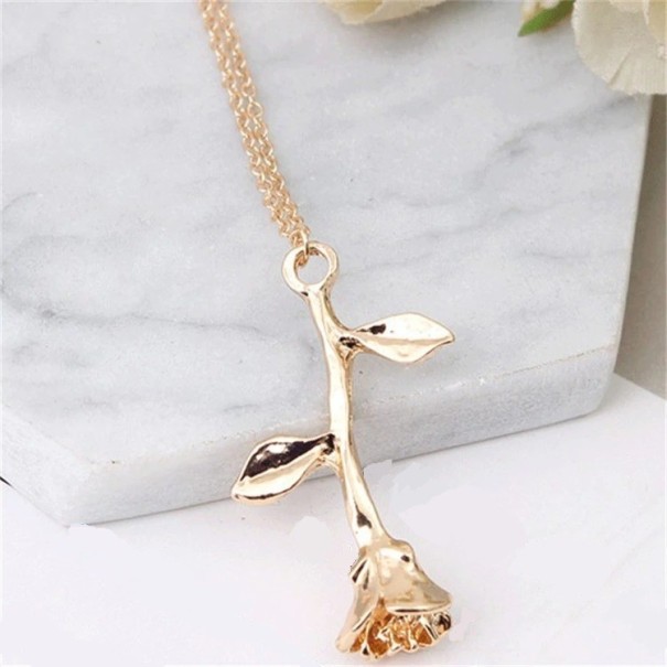 Collar de mujer con rosa D66 2